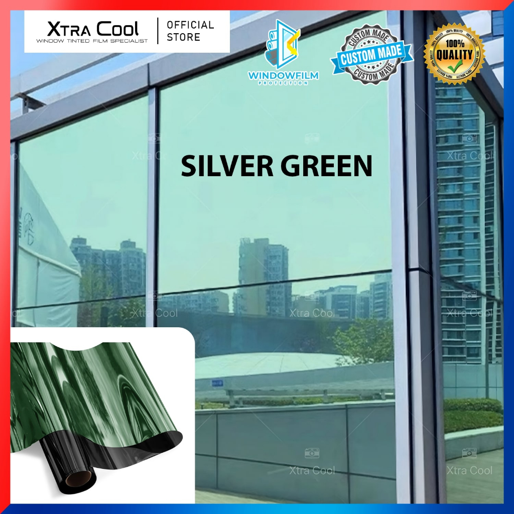 Tinted Rumah Silver Green / Tinted Sputter Reflective / Privacy Tint