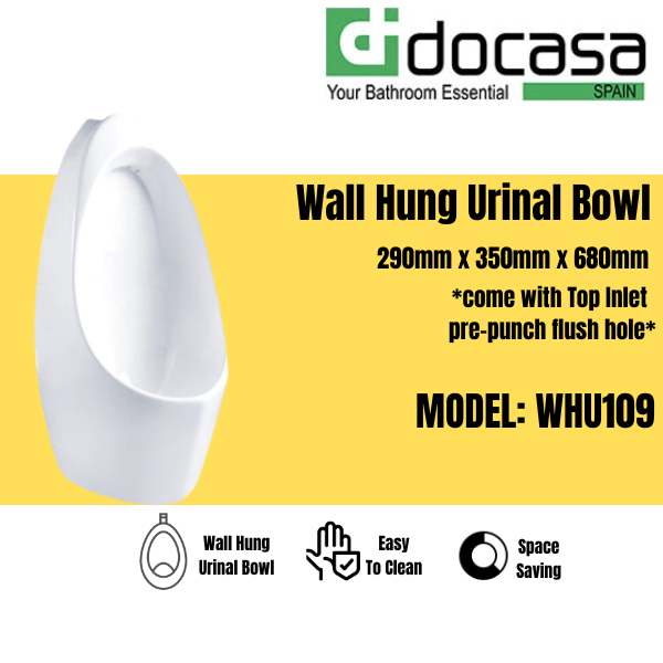 DOCASA Wall Hung Urinal Bowl comes with Top Inlet prepunch flush hole Shopee Malaysia