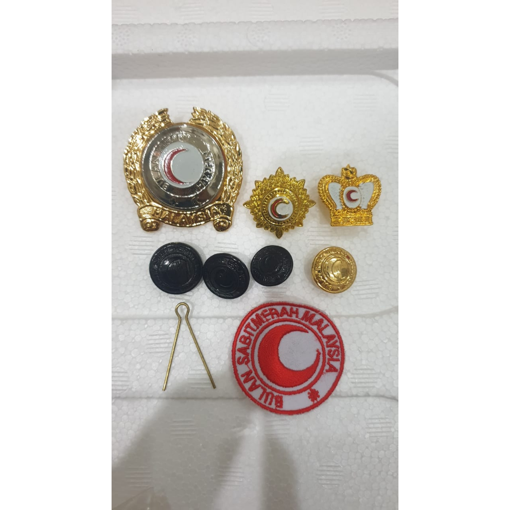 Logo Bulat Kolar Pin PBSM Bulan Sabit Merah | Shopee Malaysia