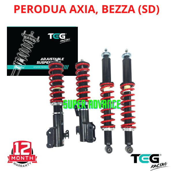 PERODUA AXIA/ BEZZA (100SERVICEABLE) TEG RACING Adjustable Absorber