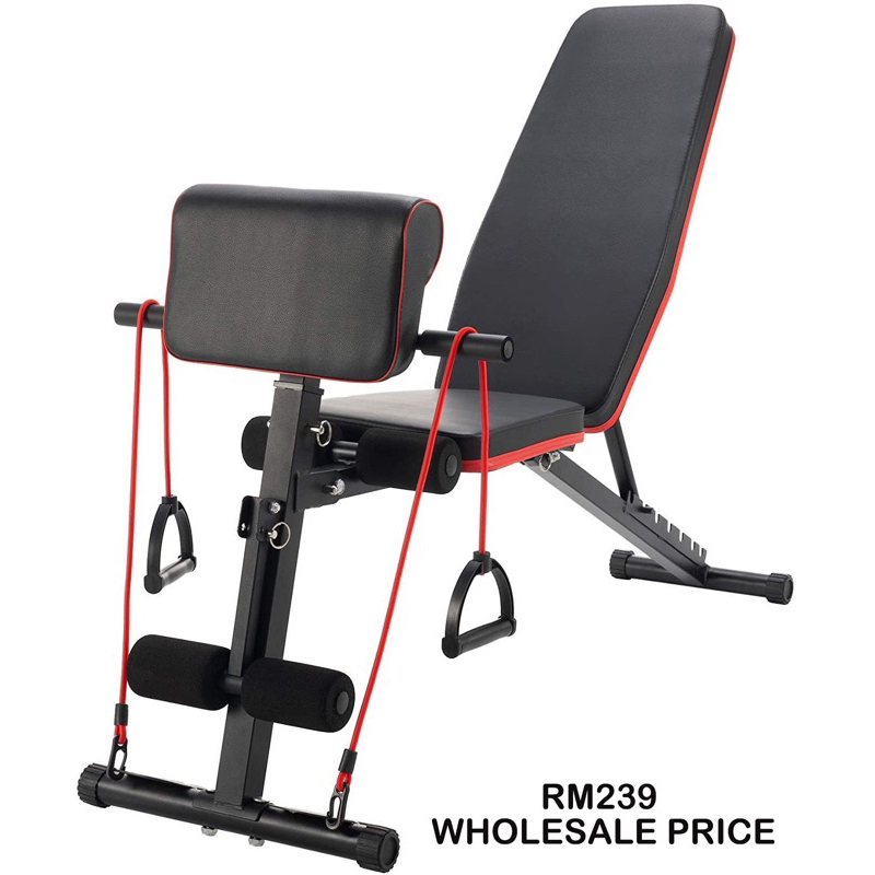 Adjustable Gym Weight Bench Press Chair - Foldable Sit Up Dumbbell ...