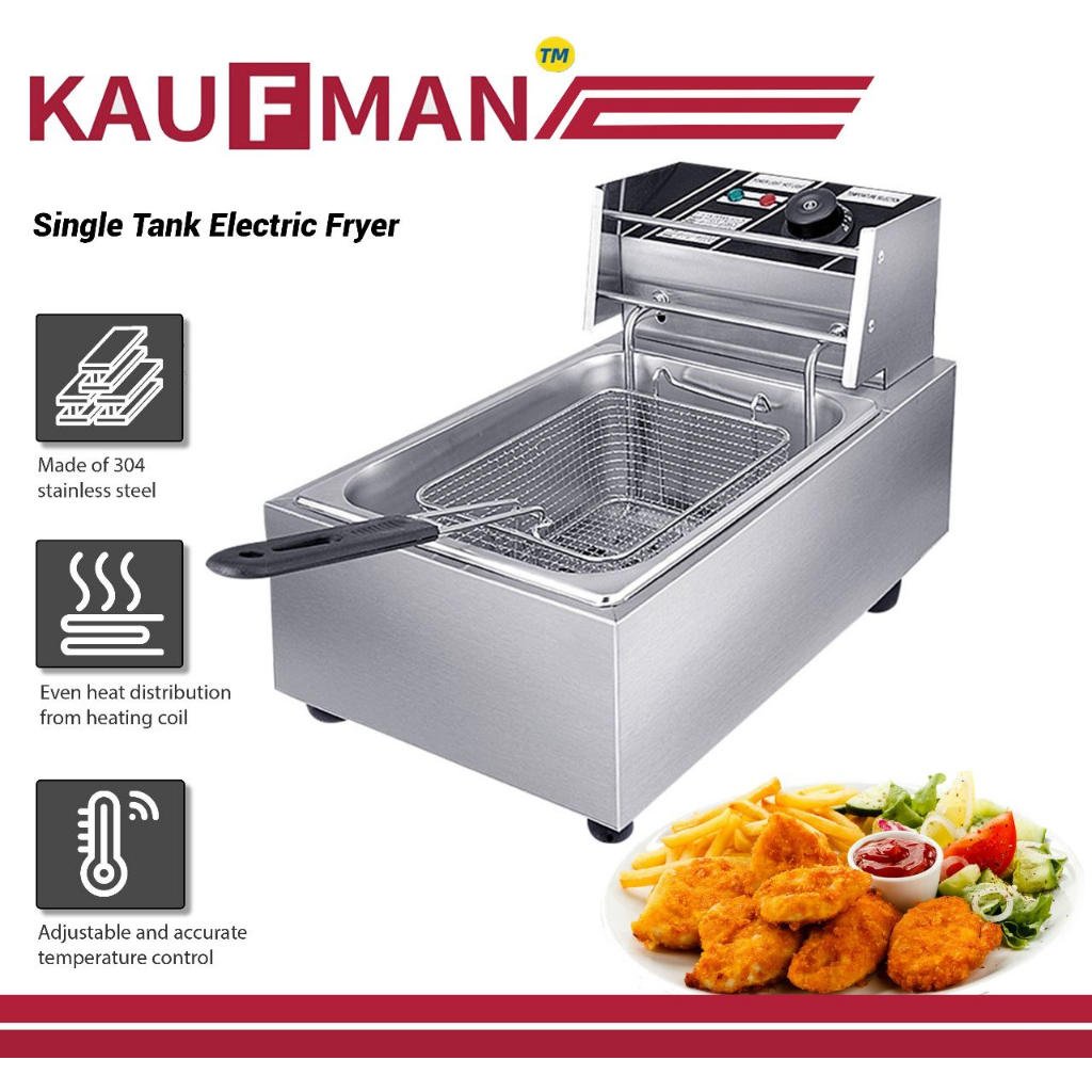 (Malaysia 3pin plug) 8L commercial stainless Steel single tank electric