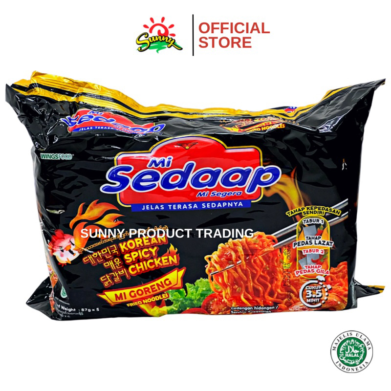 87g X 5s Wingsfood Mi Sedaap Mi Segera Instant Noodle Korean Spicy