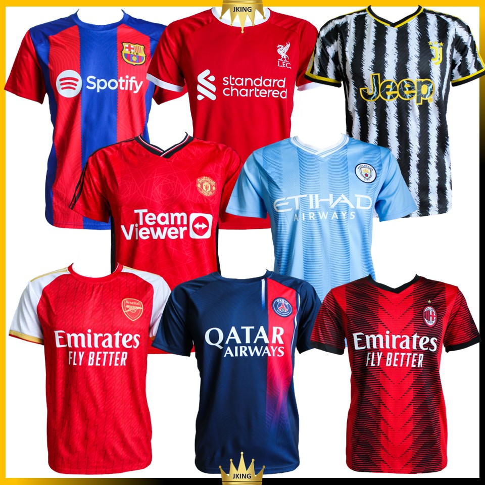 EPL 2023-2024 MEN / WOMEN UNISEX JERSEY T-SHIRT FOOTBALL EPL CLUB 23/24 ...