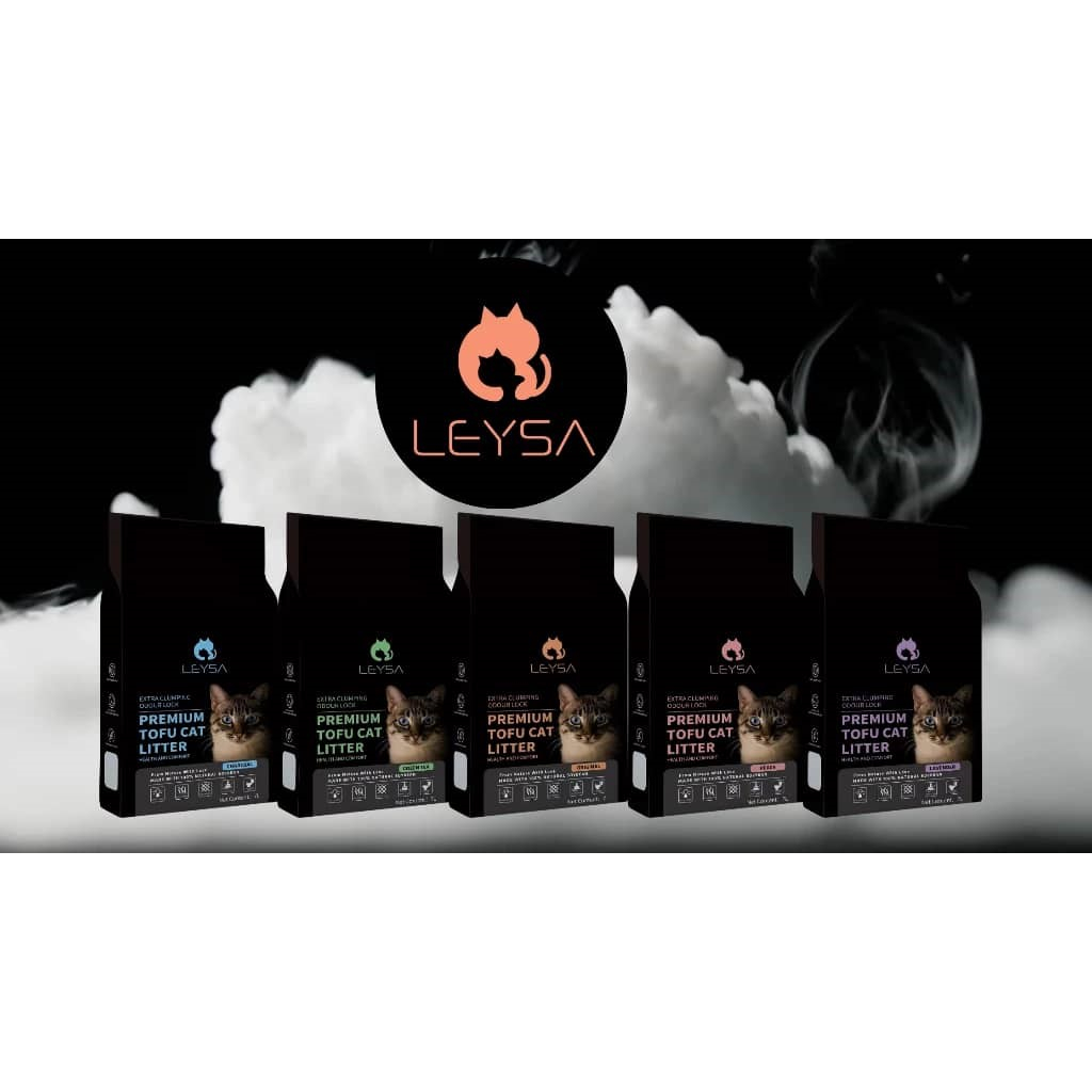 LEYSA Premium Tofu Cat Litter 2.3kg / 7L /Premium Pasir Kuching Tofu
