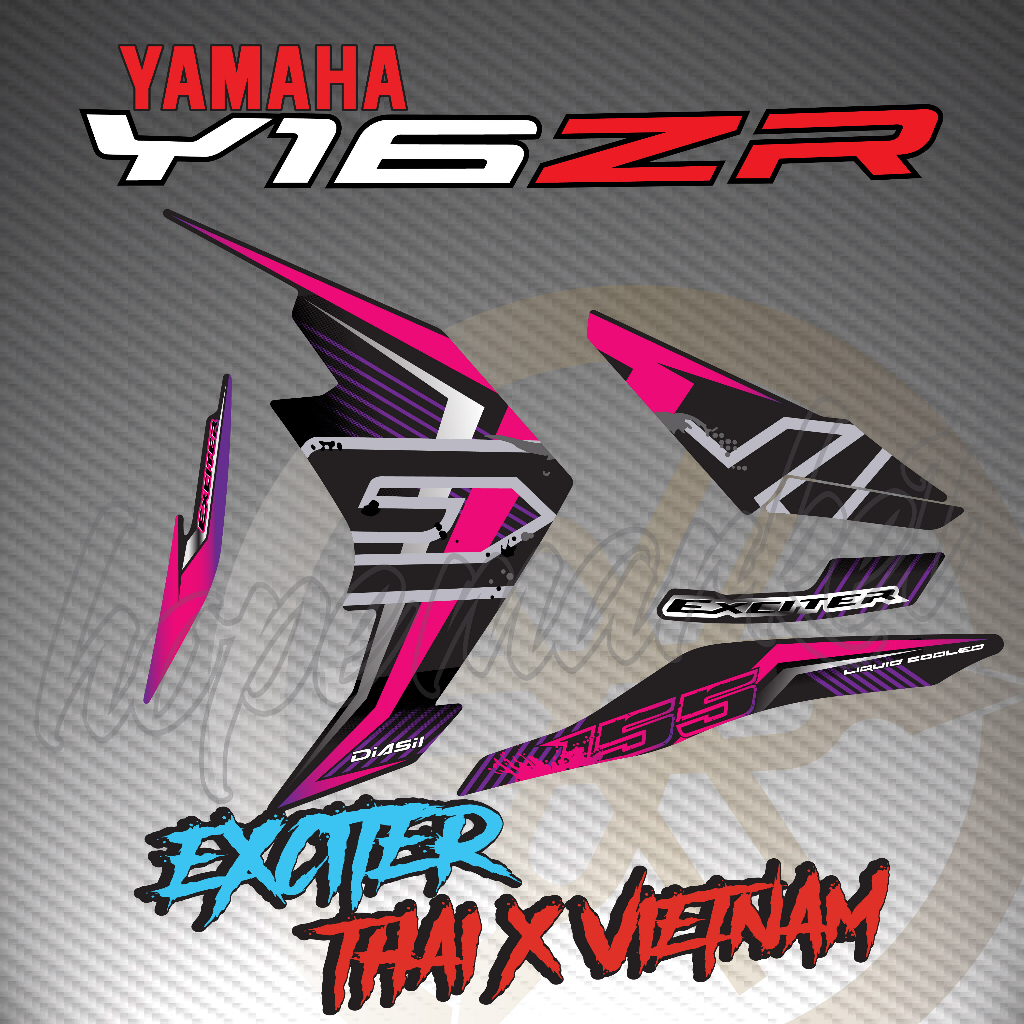 STRIPE MOTOR YAMAHA Y16ZR Y16 EXCITER 155 CUSTOM THAI X VIETNAM EX 2017 ...
