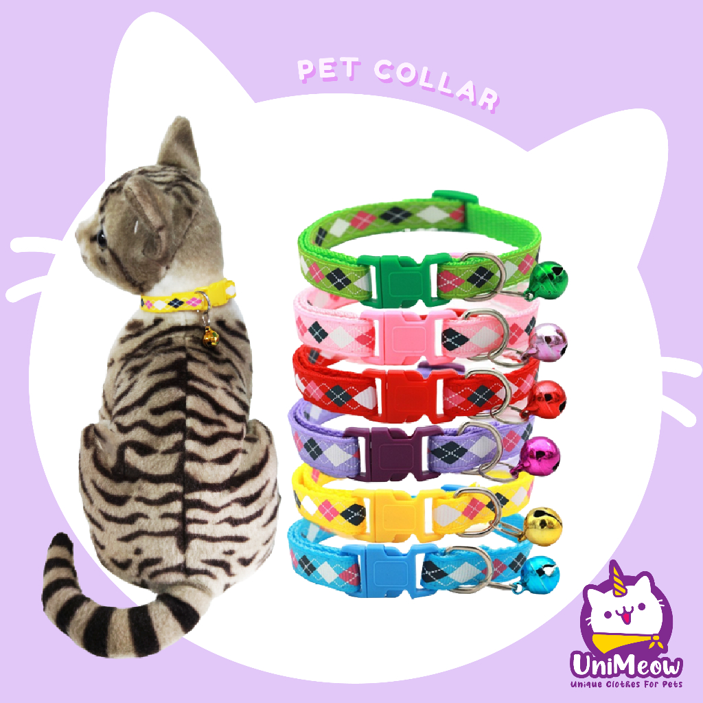 UniMeow DIAMOND Cat Collar With Bell Dog Collar Cat Necklace Cat Accessories Rantai Kucing Loceng Aksesori Kucing Shopee Malaysia