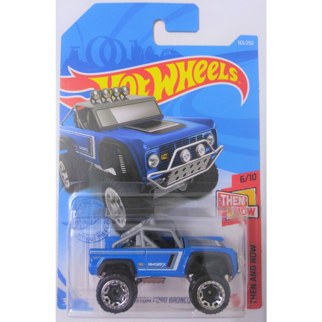 Hot Wheels 2021 163/250 Then And Now 6/10 Custom Ford Bronco Blue MOSC ...