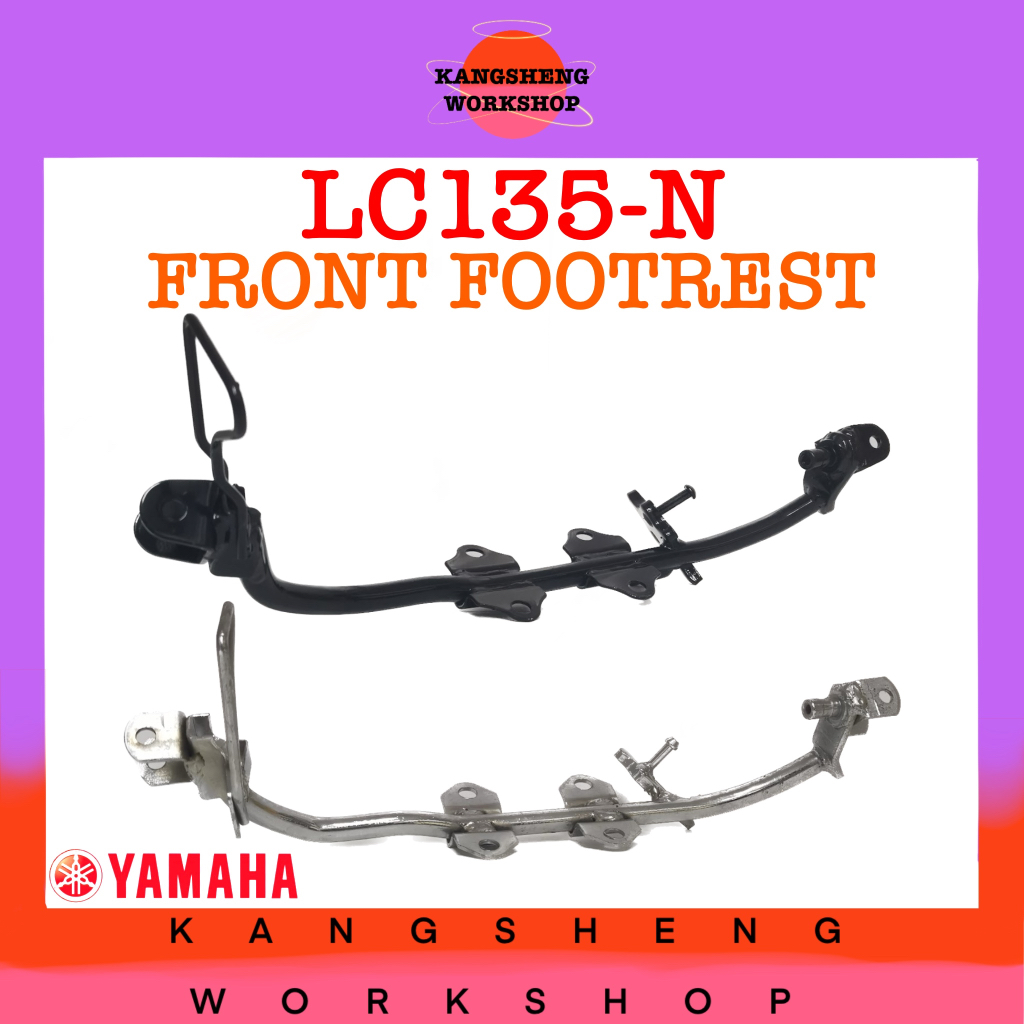 YAMAHA LC135N FRONT FOOTREST (ORIGINAL/NORMAL) *BLACK/CHROME* (LC