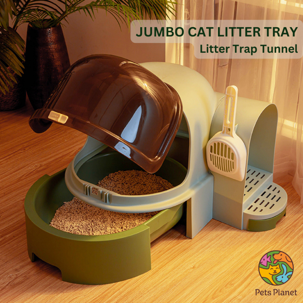JUMBO Cat Litter Tray Box Cat Litter Trap Toilet Box Pet Bekas