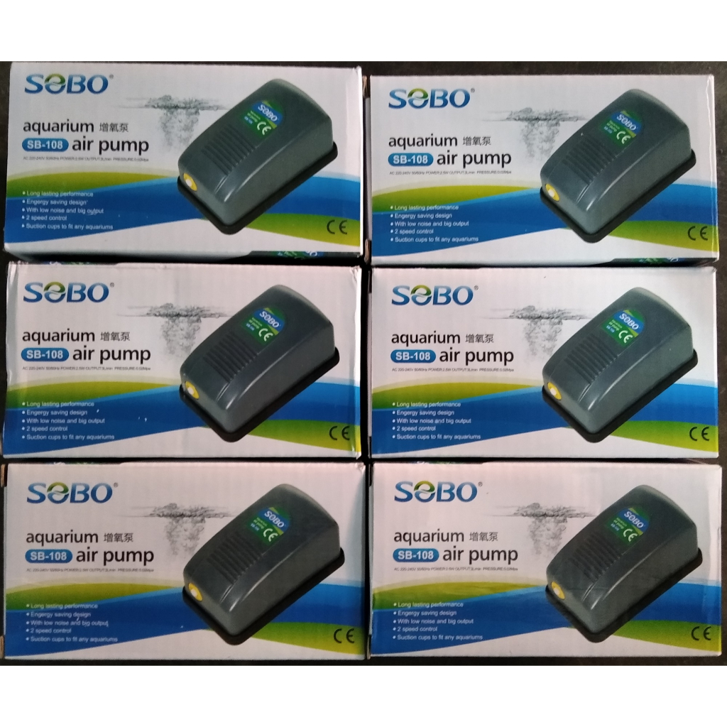 SOBO SB108 2.5W Aquarium Air Pump Single Output 3L/min Shopee Malaysia