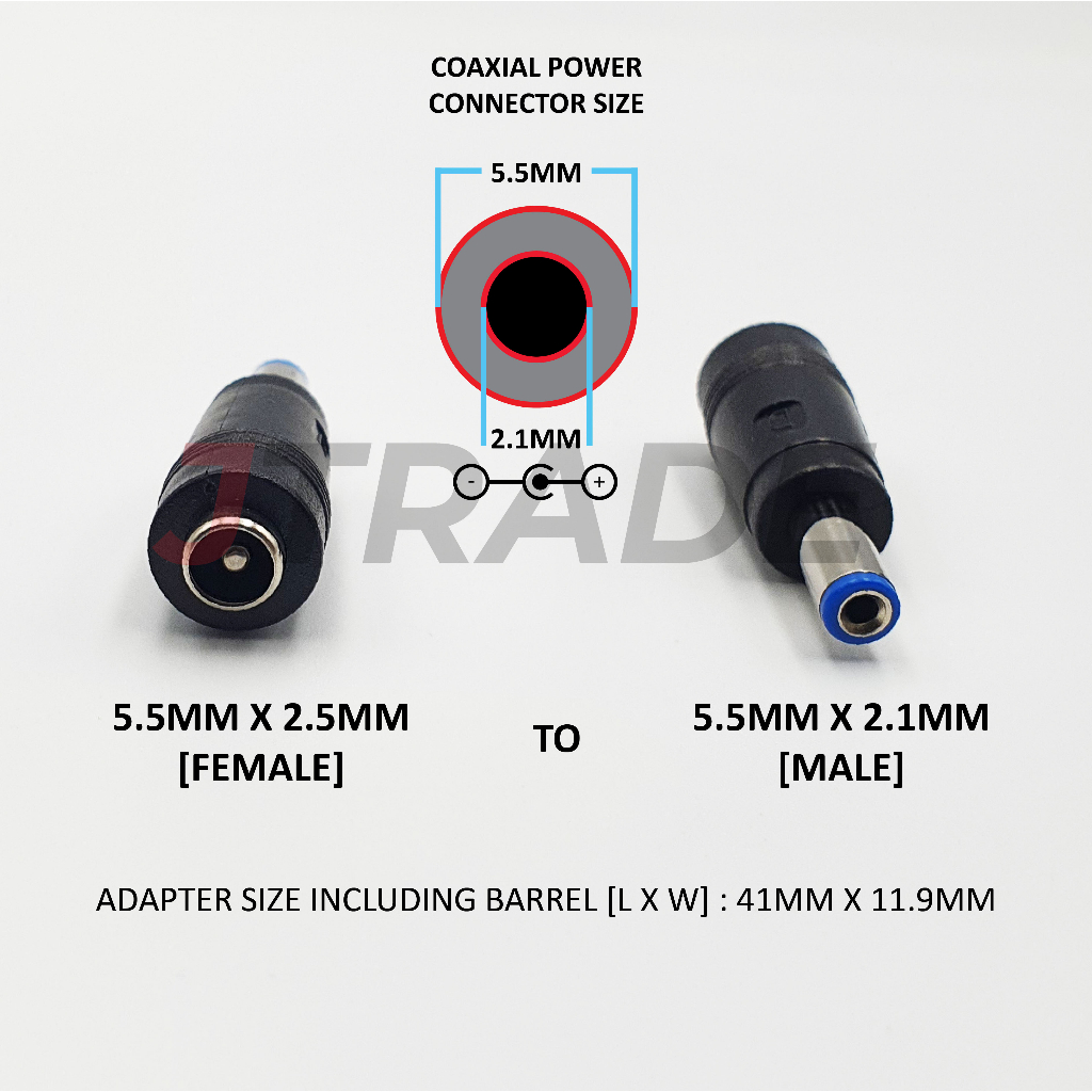 Klein Tools 12V Auto To 8mm Barrel Adapter - DC Power Connector Conversion