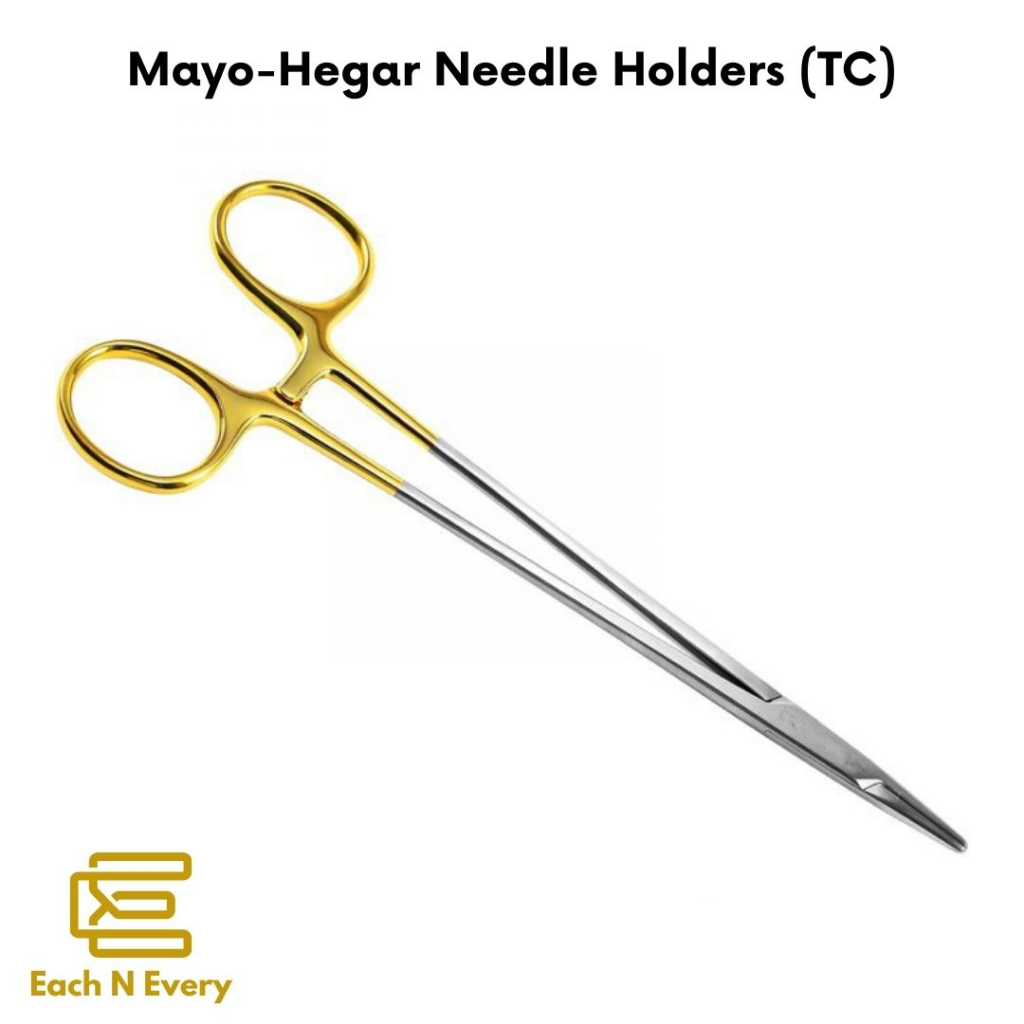 Stainless Steel Mayo Hegar Needle Holders Tc Surgical Dental