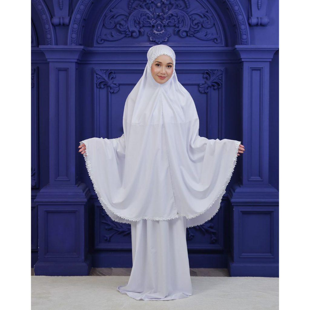 Hanna Mirae Telekung Putih Maryam Basic Plain | Shopee Malaysia