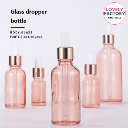 Glass Dropper Essential Cosmetic Serum Oil Bottle Refillable Multi Use ...