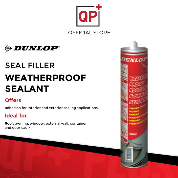 DUNLOP WEATHEPROOF ROOFING & AWNING SEALANT SILICONE HOME ROOF GUTTER