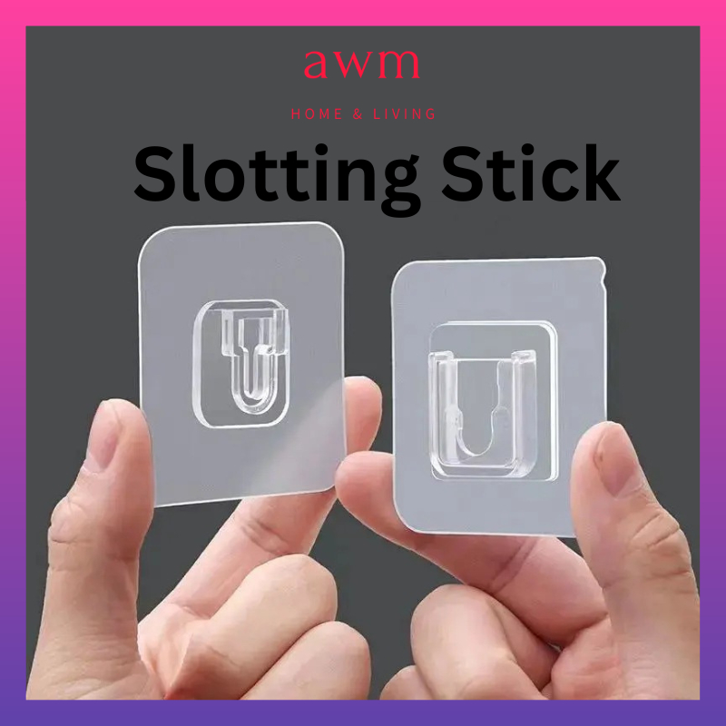 AWM Multipurpose Stick Hold Hanger Pengantung Multipurpose Wall hook ...