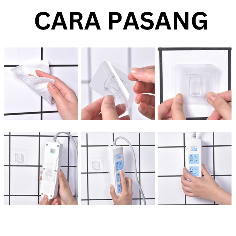 AWM Multipurpose Stick Hold Hanger Pengantung Multipurpose Wall hook ...