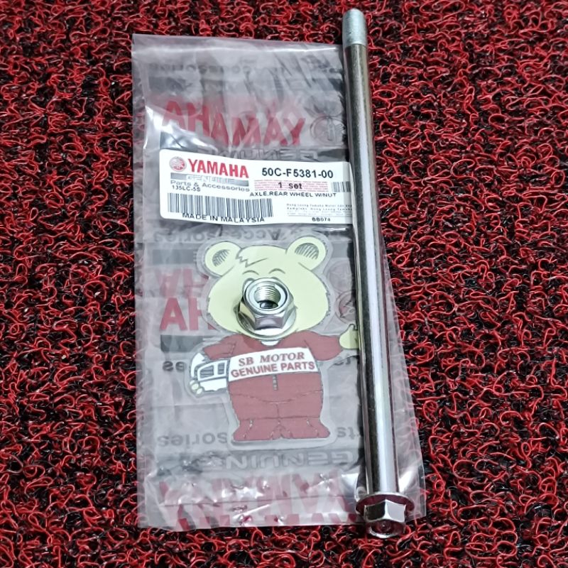 YAMAHA LC135 5S DISC 5OC 55C 265MM REAR WHEEL SHAFT WITH NUT ORIGINAL ...