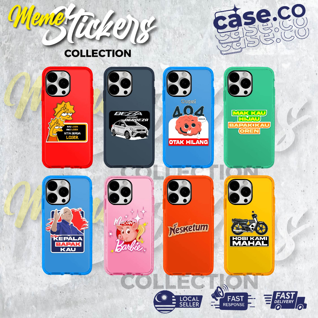 NEW! MEME STICKERS COLLECTIONS-DESIGNATED CASE Bumper Case Casing IP 13 ...