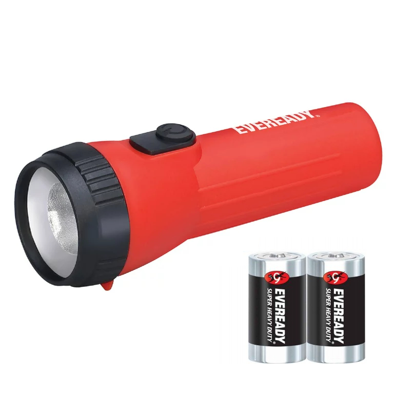 EVEREADY LC1L2A (AA BATTERY) / LC1L2D (D BATTERY) LED TORCH LIGHT FLASH LIGHT WITH 2X BATTERIES