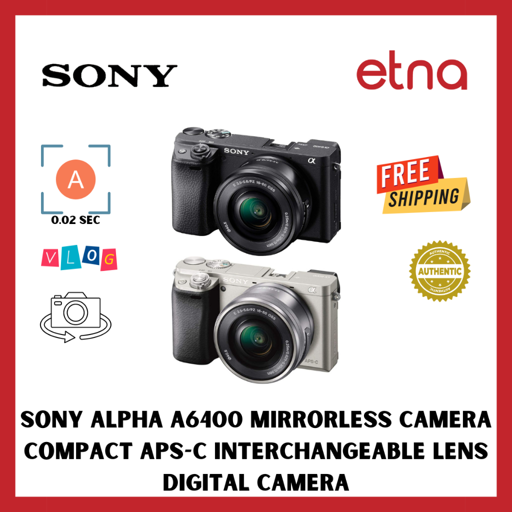 Sony Alpha a6400 Mirrorless Camera Compact APSC Interchangeable Lens