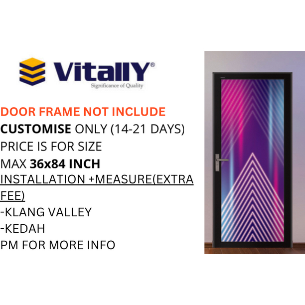 (PREORDER)VITALLY CUSTOMISE ALUMINIUM DOOR BIFOLD/SWING DOOR