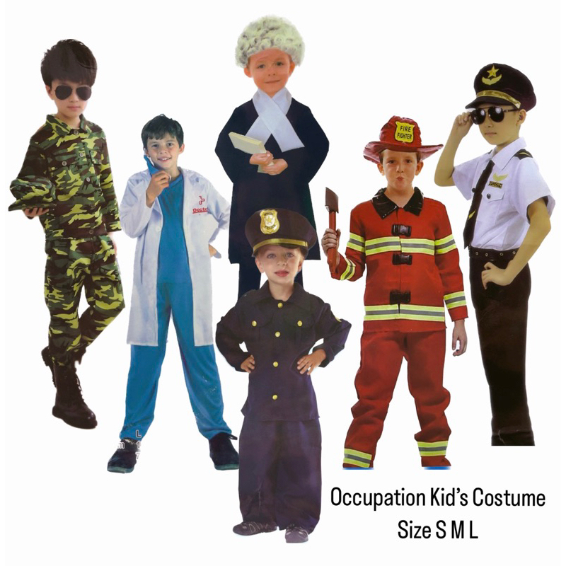 (Ready Stock) Costume Kids Occupation Cosplay Doctor Lawyer Fire ...
