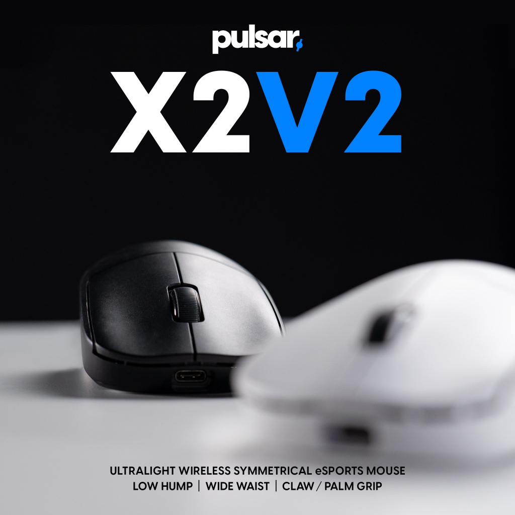 Pulsar X2V2 [ Mini / Medium ] Wireless Gaming Mouse - [ Black