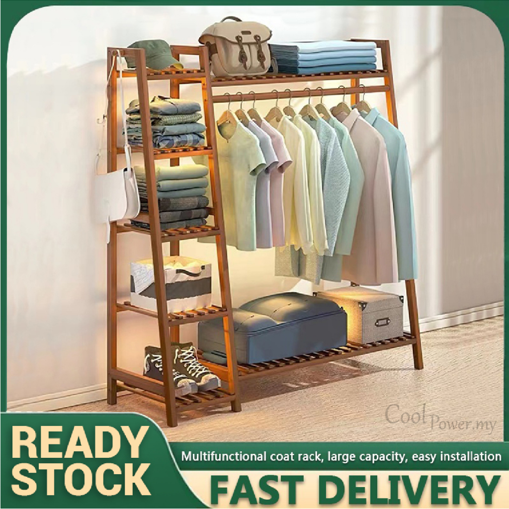 Multifunctional Coat Rack Clothes Drying Rack Hanging Rack Wardrobe ...