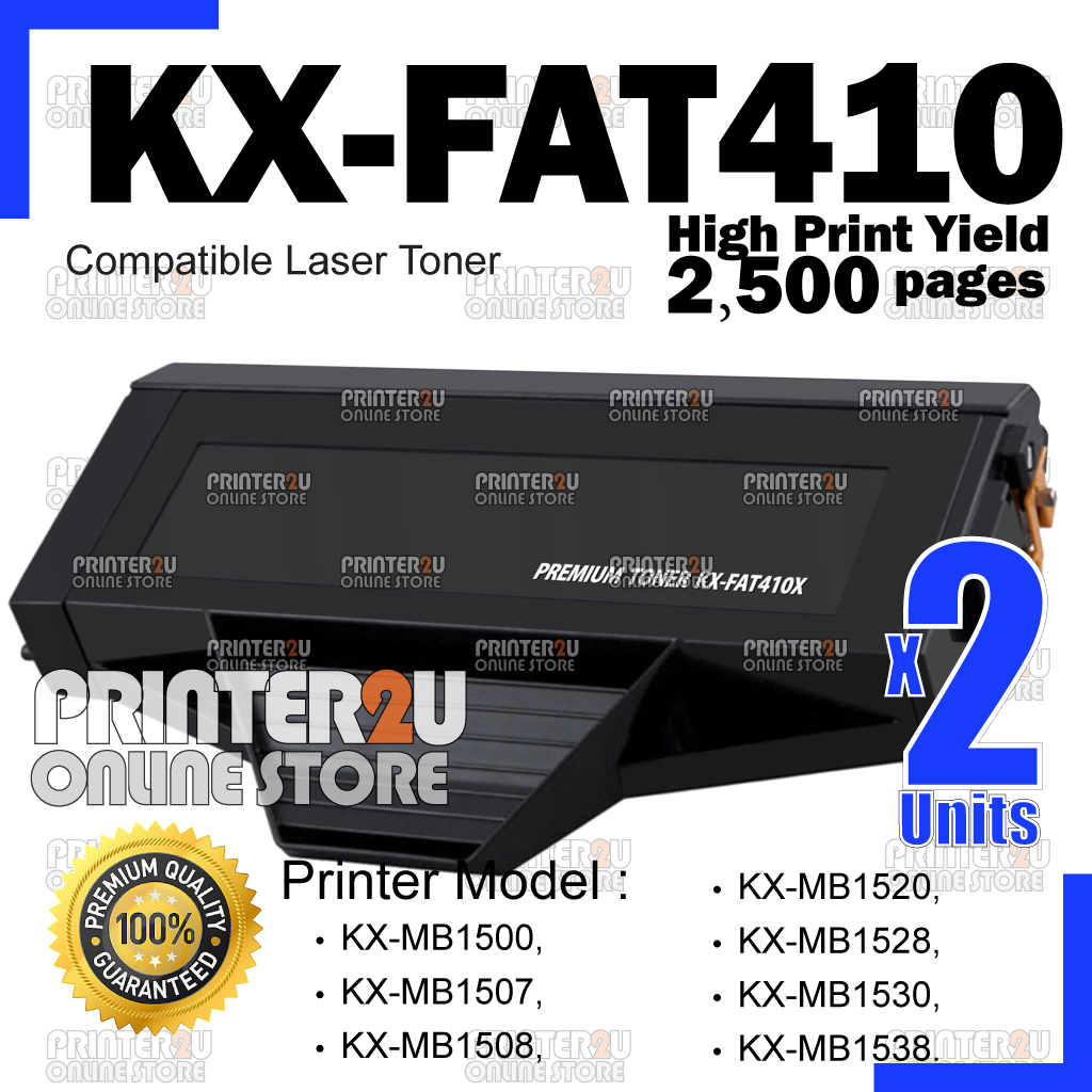 2x Compatible KX FAT410 FAT410E KXFAT410E Panasonic KX-MB1500 KX-MB1520 ...