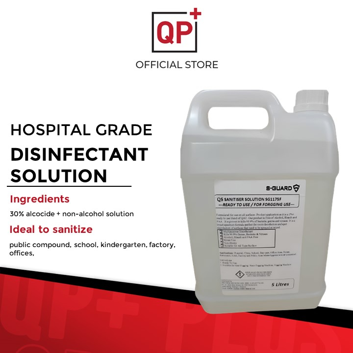 DISINFECTANT SOLUTION HAND SANITIZER SOLUTION HOSPITAL GRADE (FOGGING / SPRAY GUN/ HAND) (5L