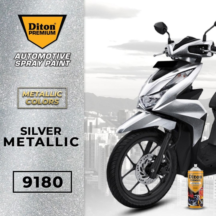 Diton 9180 Silver Metallic Premium Spray Paint 400ml | Shopee Malaysia