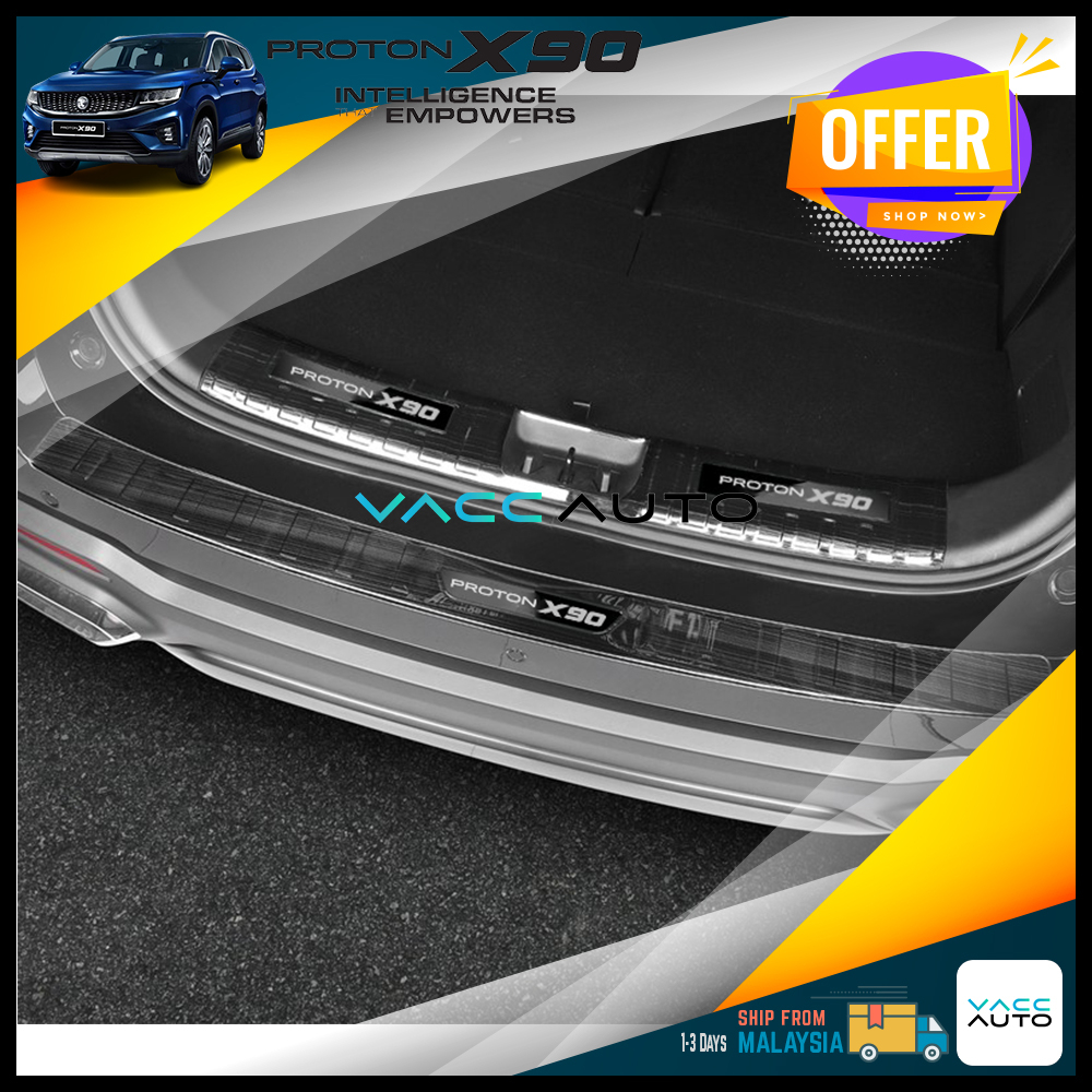 Proton X90 2023-2025 Rear Bumper Protector Titanium Black Silver - In ...