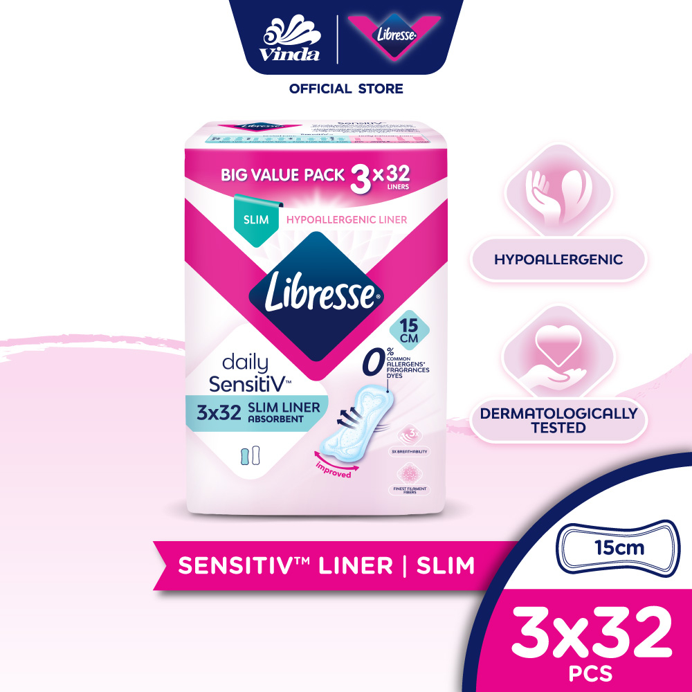 Libresse SensitiV Slim Panty Liners (3x32s)
