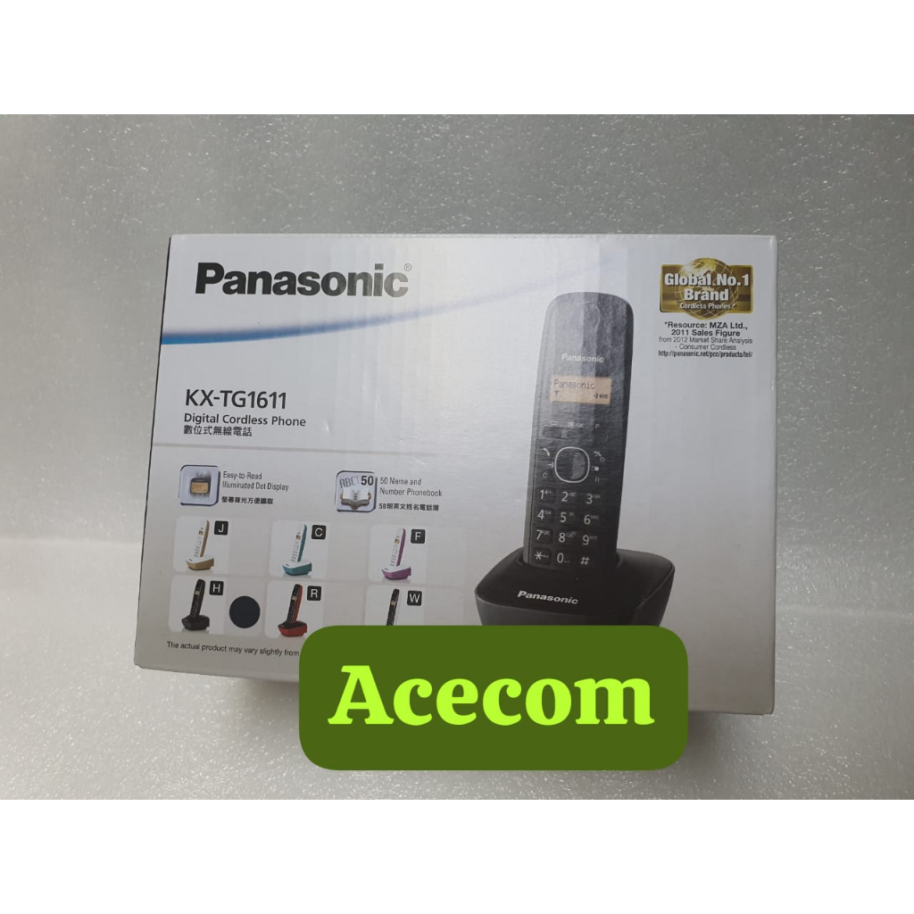 Panasonic Cordless DECT Phone KX-TG1611 DECT Cordless Office Home House ...