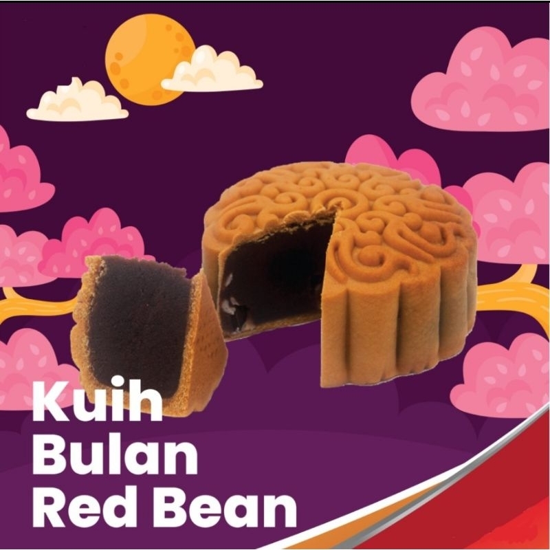 Red Bean Halal Mooncake /Kuih Bulan Halal Malaysia 170g Shopee Malaysia