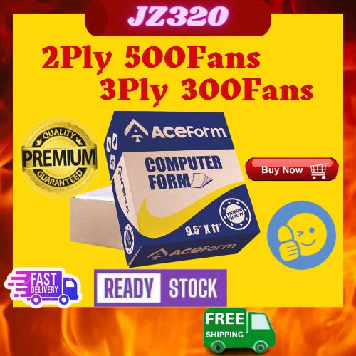 ACEFORM Computer Form 9.5" X 11" NCR Paper All White 2ply 500Fans 3ply ...