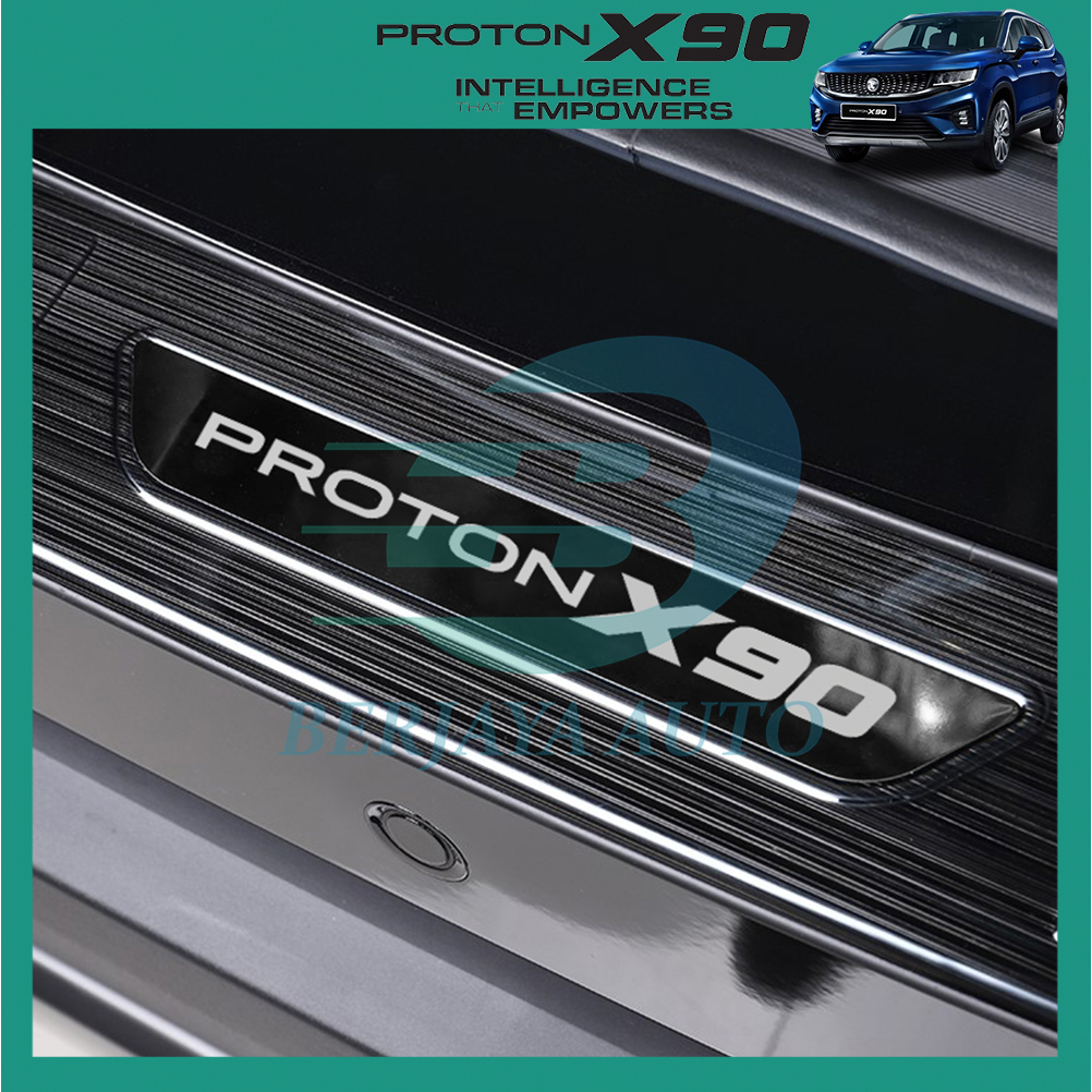 Proton X90 Rear Bumper Protector Titanium Black - In Or Out Rear Bumper ...