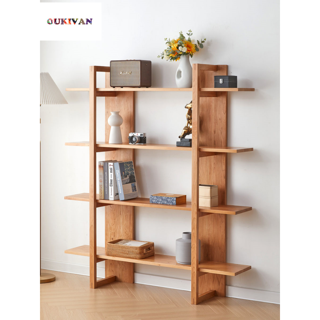SOLID WOOD Book Shelf Multi Function Living Room Storage Rack Potting ...
