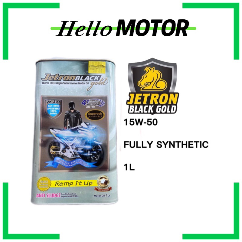 JETRON 1L 15W50 FULLY SYNTHETIC MINYAK ENGINE OIL ENJINE LUBE Y15ZR Y15