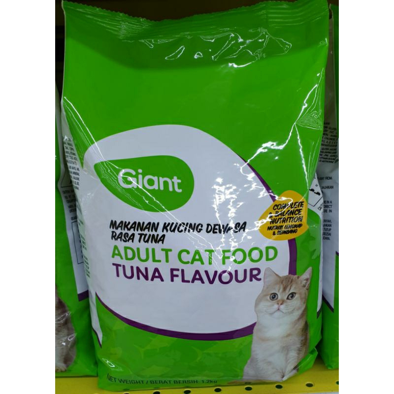 Giant Brand Tuna Seafood Ocean Fish Flavoured Cat Food Net Weight 1.2kg 1 packet