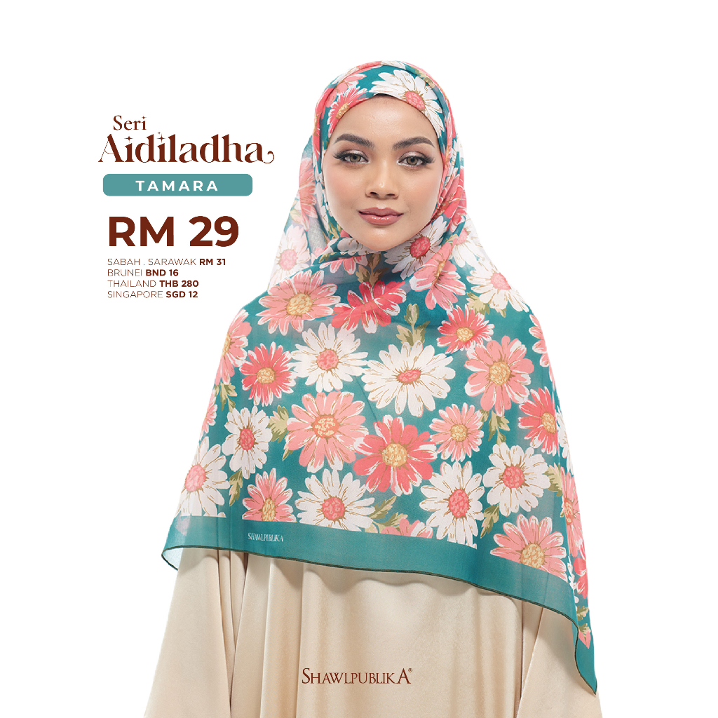 SHAWLPUBLIKA BIDANG 45 TUDUNG BAWAL COTTON VOILE | Shopee Malaysia