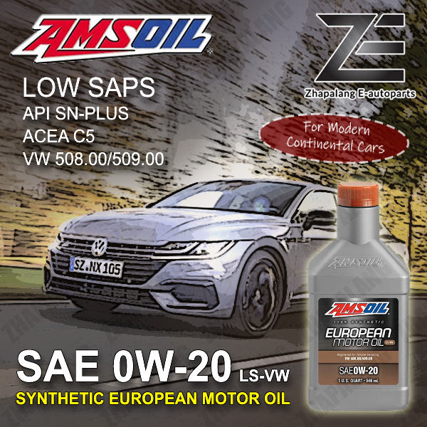 Amsoil 0W20 LS-VW Synthetic European Engine Oil 1Qt LOW SAPS Volkswagen ...