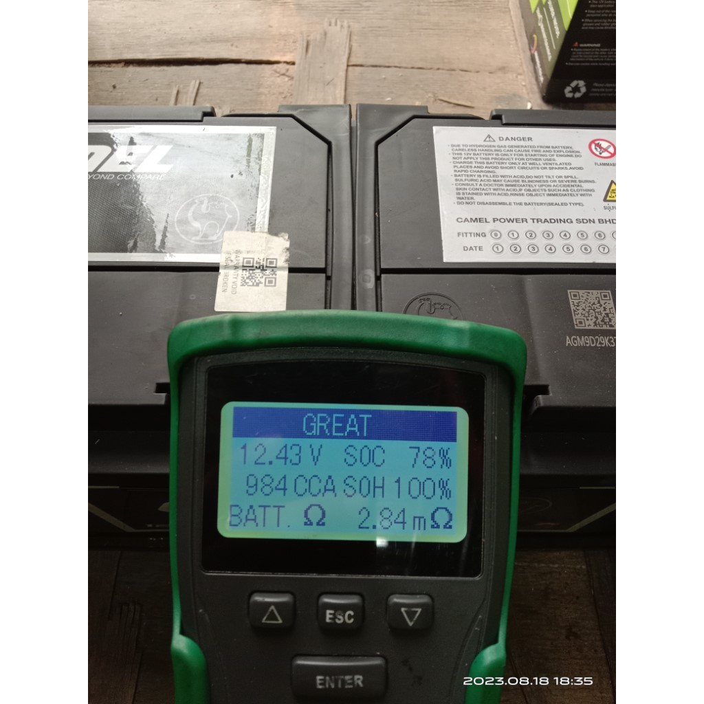 (USED) CAMEL DIN110 LN6 (AGM) Advanced Stop Start Battery BMW F01