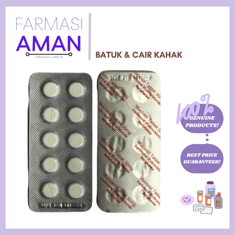 Mucoxol Tablet 30mg 10’s (Ubat Batuk & Cair Kahak) | Shopee Malaysia