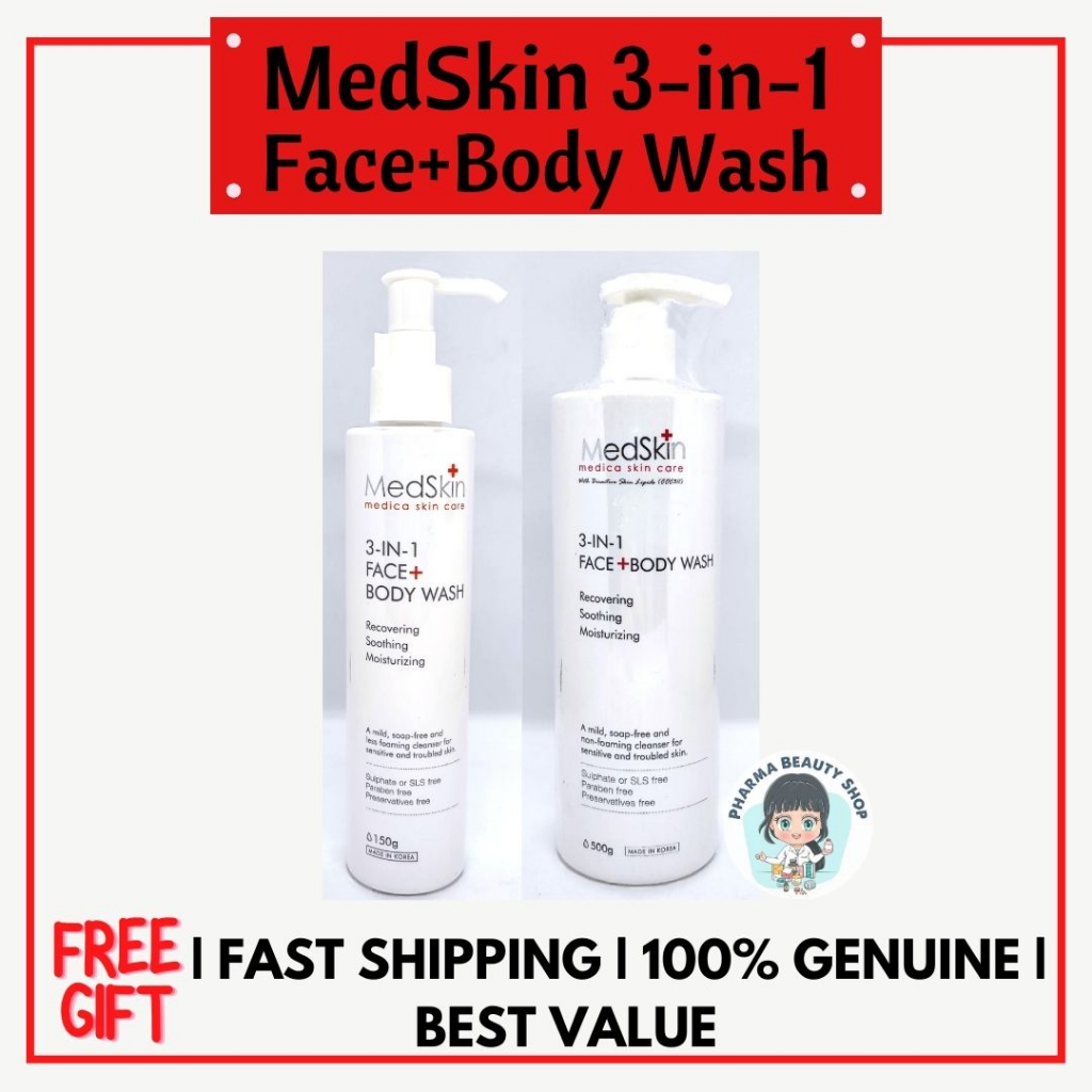 [FREE GIFT] MedSkin 3in1 Face + Body Wash 150g / 500g Shopee Malaysia