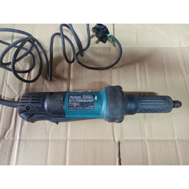 (USED/Terpakai)Makita GD0600 Straight Grinder/Die Grinder With Paddle Switch 400W Shopee Malaysia