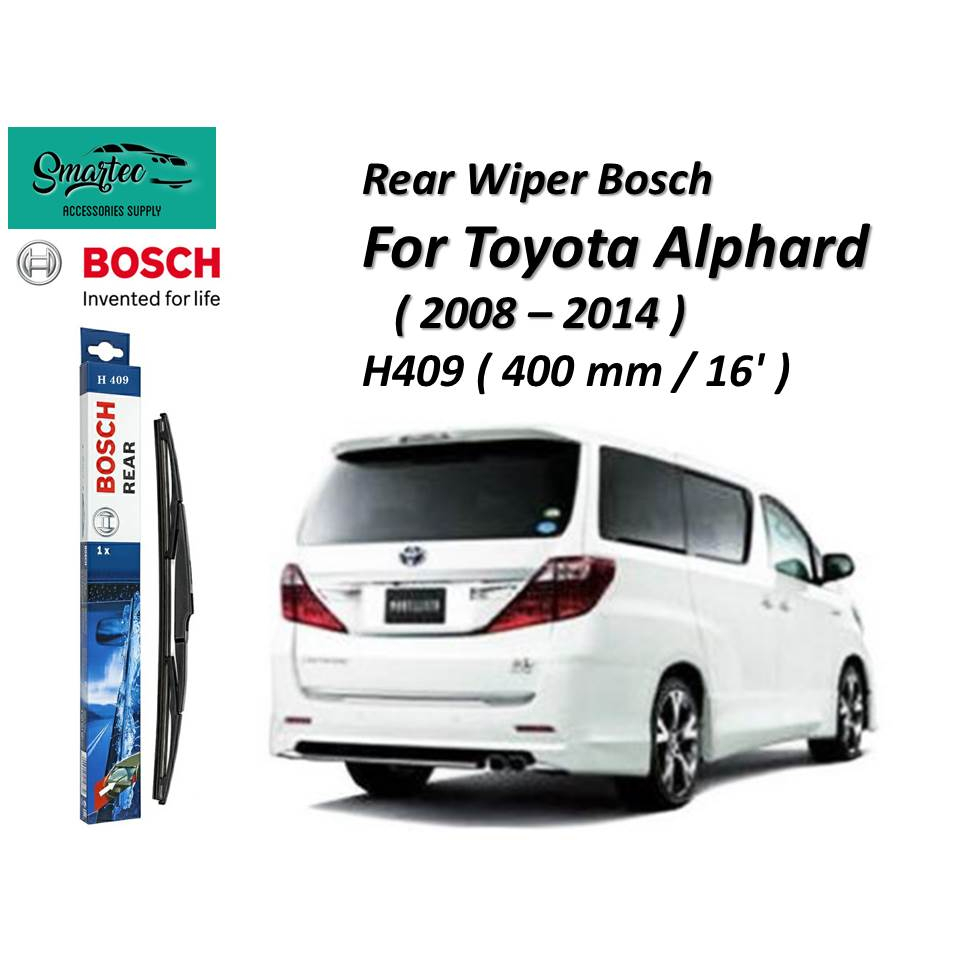 Bosch H409 ( 400 Mm / 16' ) Rear Wiper Blade For Toyota Alphard ( 2008 ...