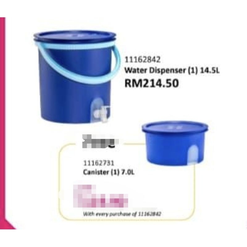 Tupperware Water dispenser 14.5L Dan canister 7L | Shopee Malaysia